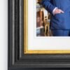Windsor Framed Print of their Majesties The King and The Queen, photographed close up, smiling in the Blue Drawing Room at Buckingham Palace, March 2023